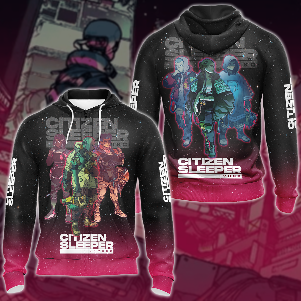 Citizen Sleeper Video Game 3D All Over Printed T-shirt Tank Top Zip Hoodie Pullover Hoodie Hawaiian Shirt Beach Shorts Jogger Zip Hoodie