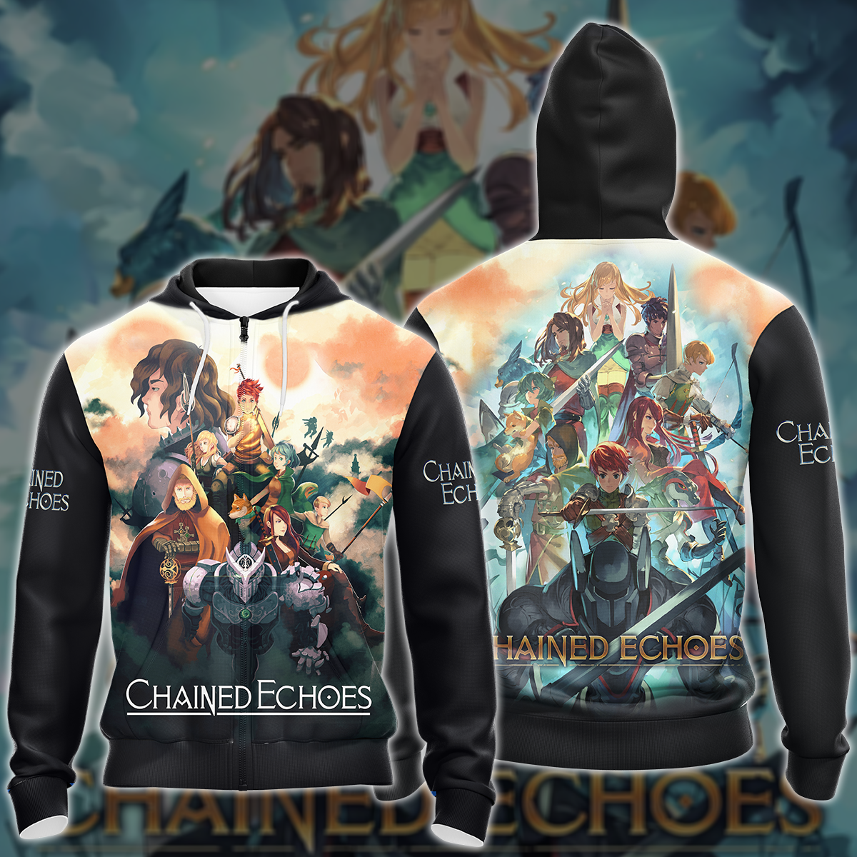 Chained Echoes Video Game 3D All Over Printed T-shirt Tank Top Zip Hoodie Pullover Hoodie Hawaiian Shirt Beach Shorts Joggers Zip Hoodie