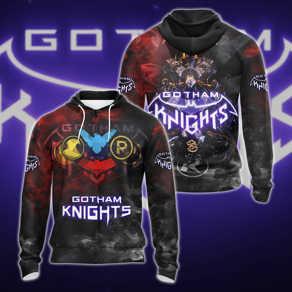 Gotham Knights 3D All Over Print T-shirt Tank Top Zip Hoodie Pullover Hoodie Hawaiian Shirt Beach Shorts Jogger Zip Hoodie