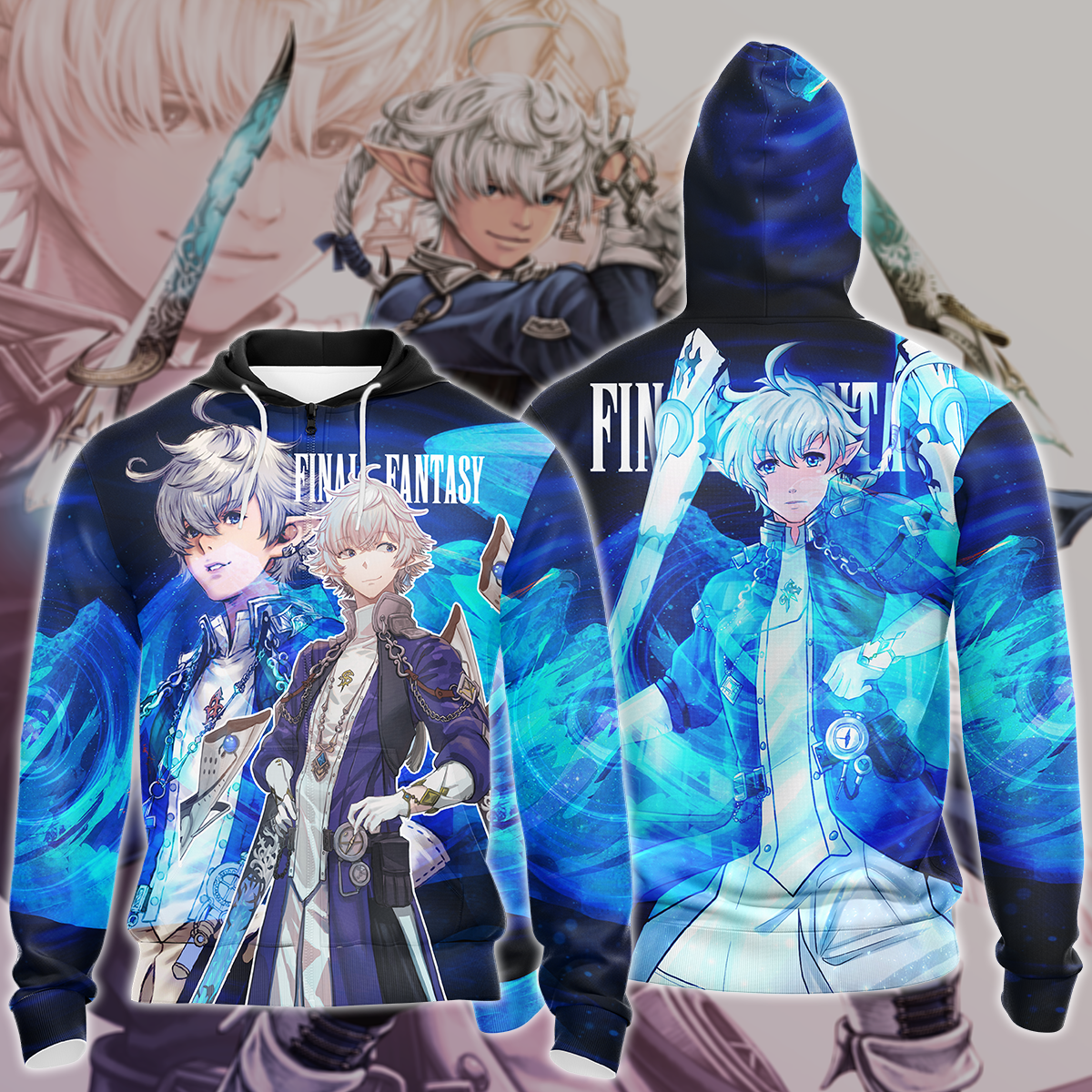 Final Fantasy XIV Alphinaud Video Game 3D All Over Print T-shirt Tank Top Zip Hoodie Pullover Hoodie Hawaiian Shirt Beach Shorts Jogger Zip Hoodie