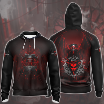 Diablo IV Video Game All Over Printed T-shirt Tank Top Zip Hoodie Pullover Hoodie Hawaiian Shirt Beach Shorts Joggers Zip Hoodie