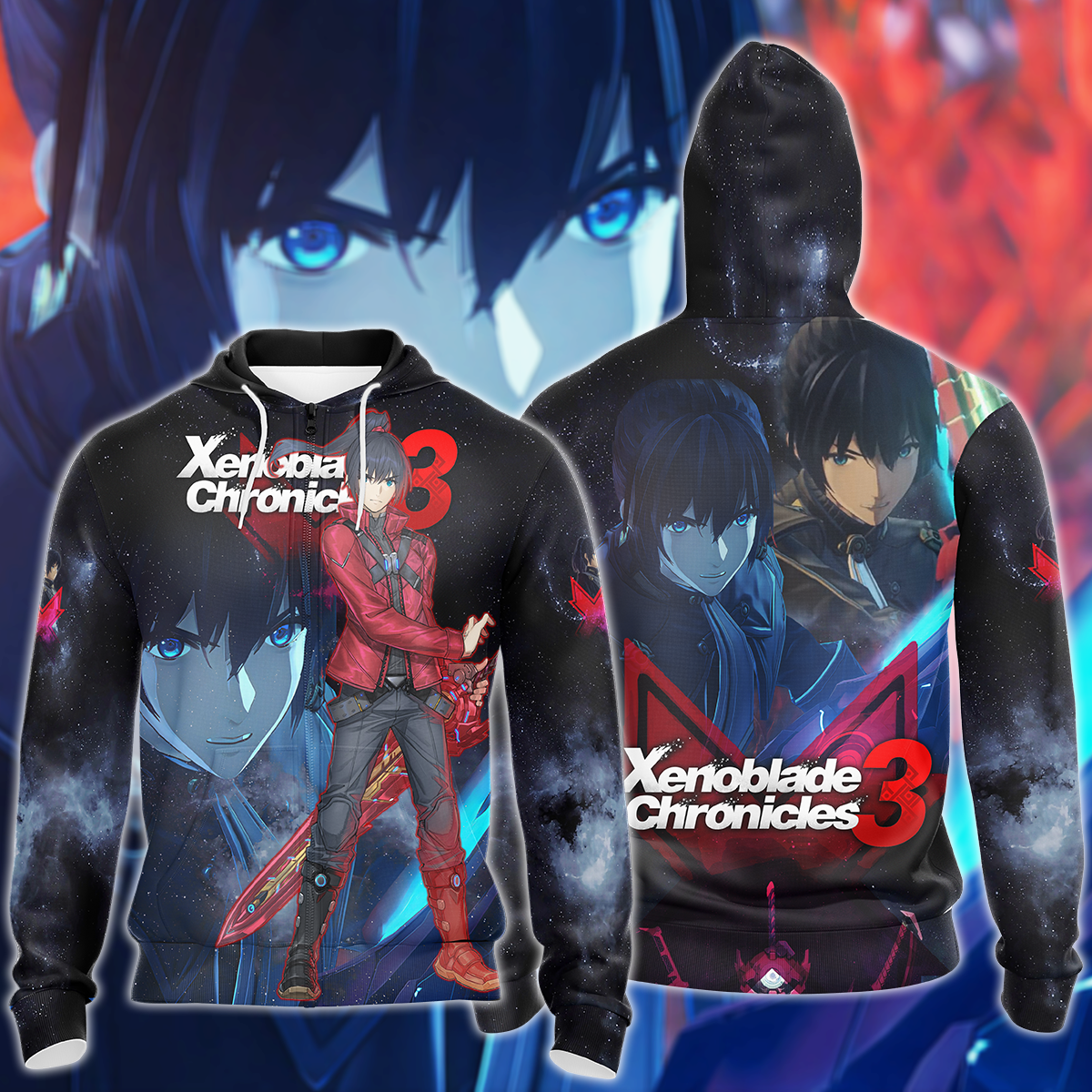 Xenoblade Chronicles 3 Video Game 3D All Over Print T-shirt Tank Top Zip Hoodie Pullover Hoodie Hawaiian Shirt Beach Shorts Jogger Zip Hoodie