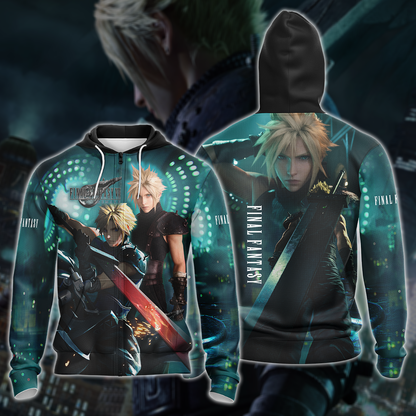 Final Fantasy VII Remake Video Game 3D All Over Printed T-shirt Tank Top Zip Hoodie Pullover Hoodie Hawaiian Shirt Beach Shorts Jogger Zip Hoodie