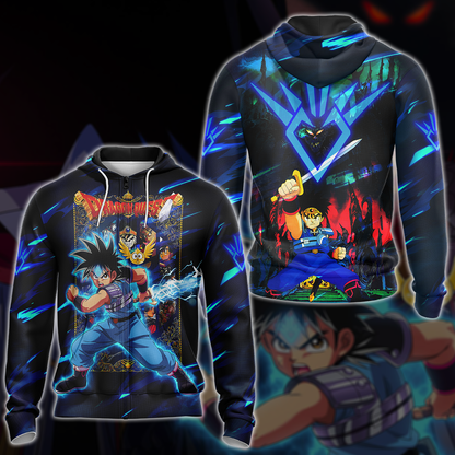 Dragon Quest Video Game 3D All Over Print T-shirt Tank Top Zip Hoodie Pullover Hoodie Hawaiian Shirt Beach Shorts Jogger Zip Hoodie