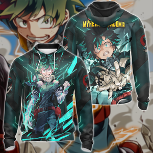 My Hero Academia Deku Midoriya Izuku 3D All Over Print T-shirt Tank Top Zip Hoodie Pullover Hoodie Hawaiian Shirt Beach Shorts Jogger Zip Hoodie S 