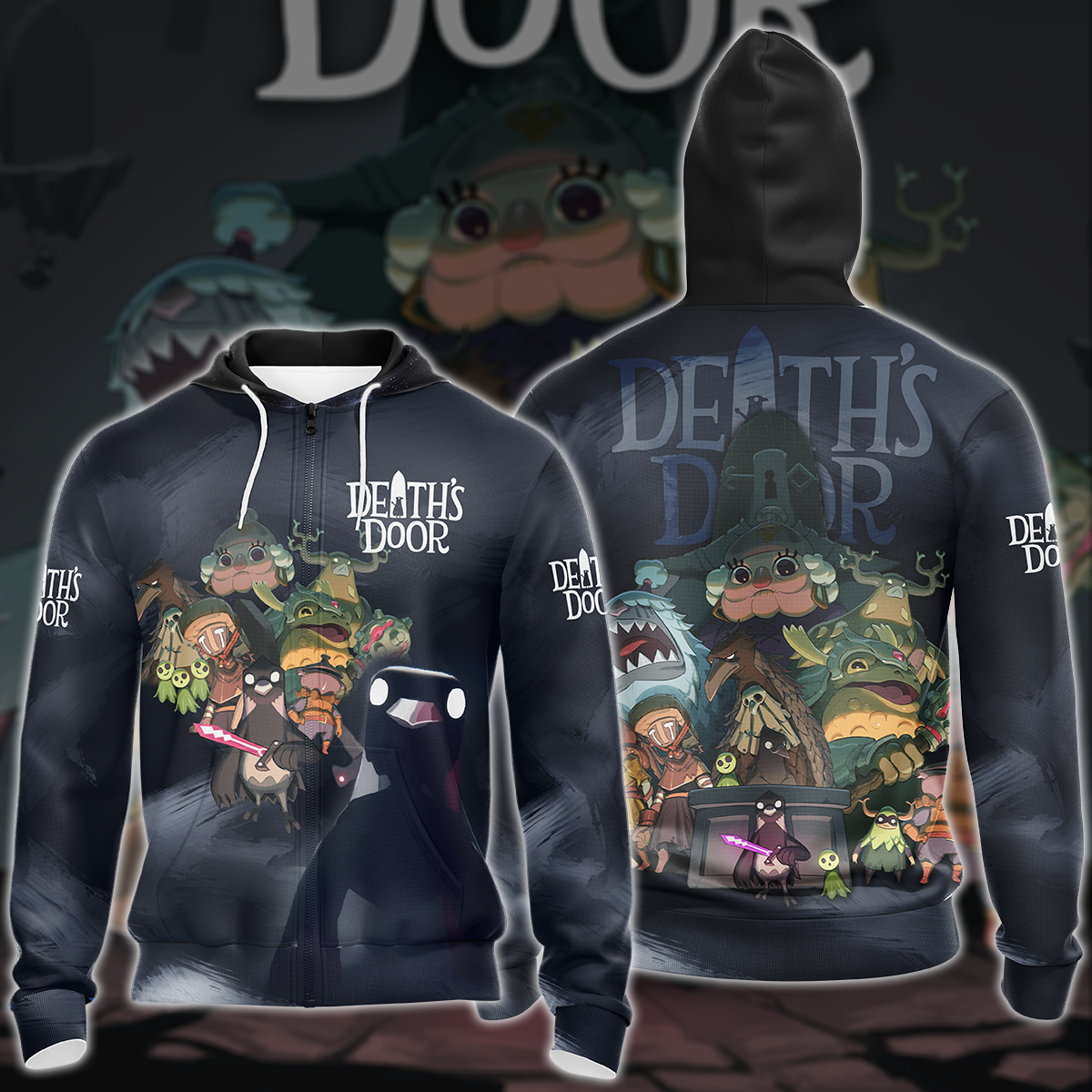 Death’s Door Video Game All-Over T-shirt Hoodie Tank Top Hawaiian Shirt Beach Shorts Joggers Zip Hoodie