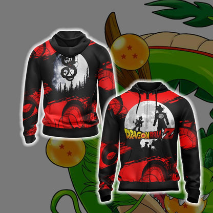 Dragon Ball Z Unisex 3D T-shirt Zip Hoodie