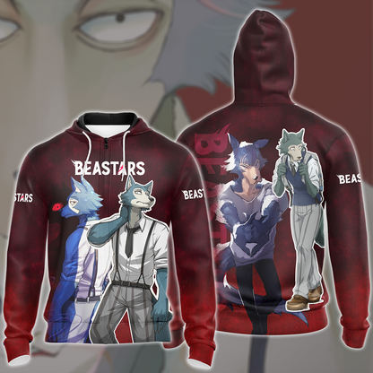BEASTARS Anime All Over Printed T-shirt Tank Top Zip Hoodie Pullover Hoodie Hawaiian Shirt Beach Shorts Joggers Zip Hoodie