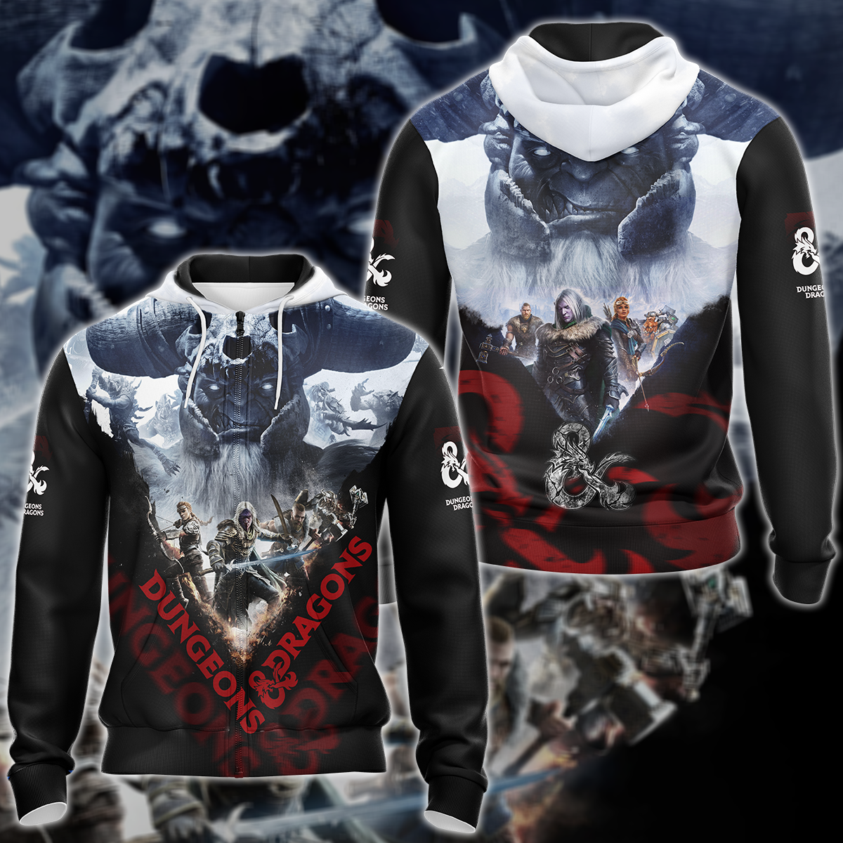 Dungeons And Dragons Video Game 3D All Over Print T-shirt Tank Top Zip Hoodie Pullover Hoodie Hawaiian Shirt Beach Shorts Jogger Zip Hoodie