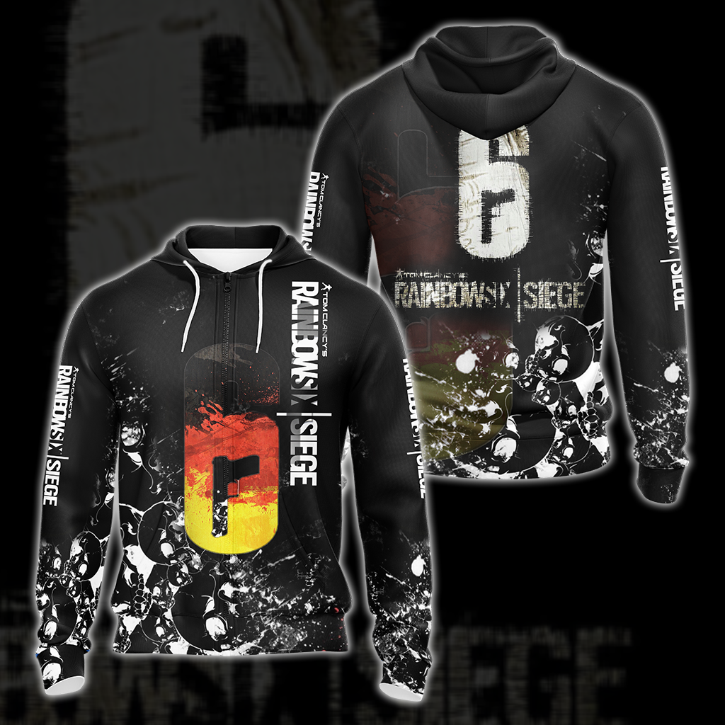 Tom Clancy's Rainbow Six All Over Print T-shirt Tank Top Zip Hoodie Pullover Hoodie Hawaiian Shirt Zip Hoodie