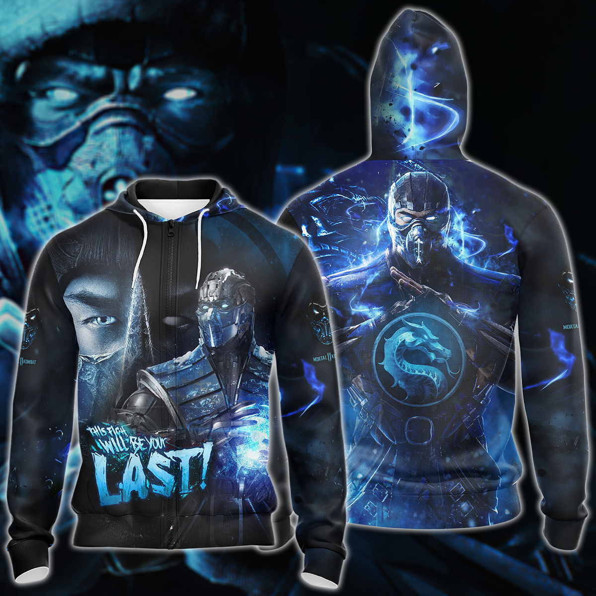Mortal Kombat: Sub Zero Video Game 3D All Over Print T-shirt Tank Top Zip Hoodie Pullover Hoodie Hawaiian Shirt Beach Shorts Jogger Zip Hoodie