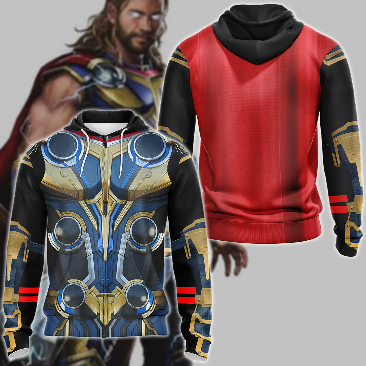 Thor Love & Thunder Cosplay 3D All Over Print T-shirt Tank Top Zip Hoodie Pullover Hoodie Hawaiian Shirt Beach Shorts Jogger Joggers