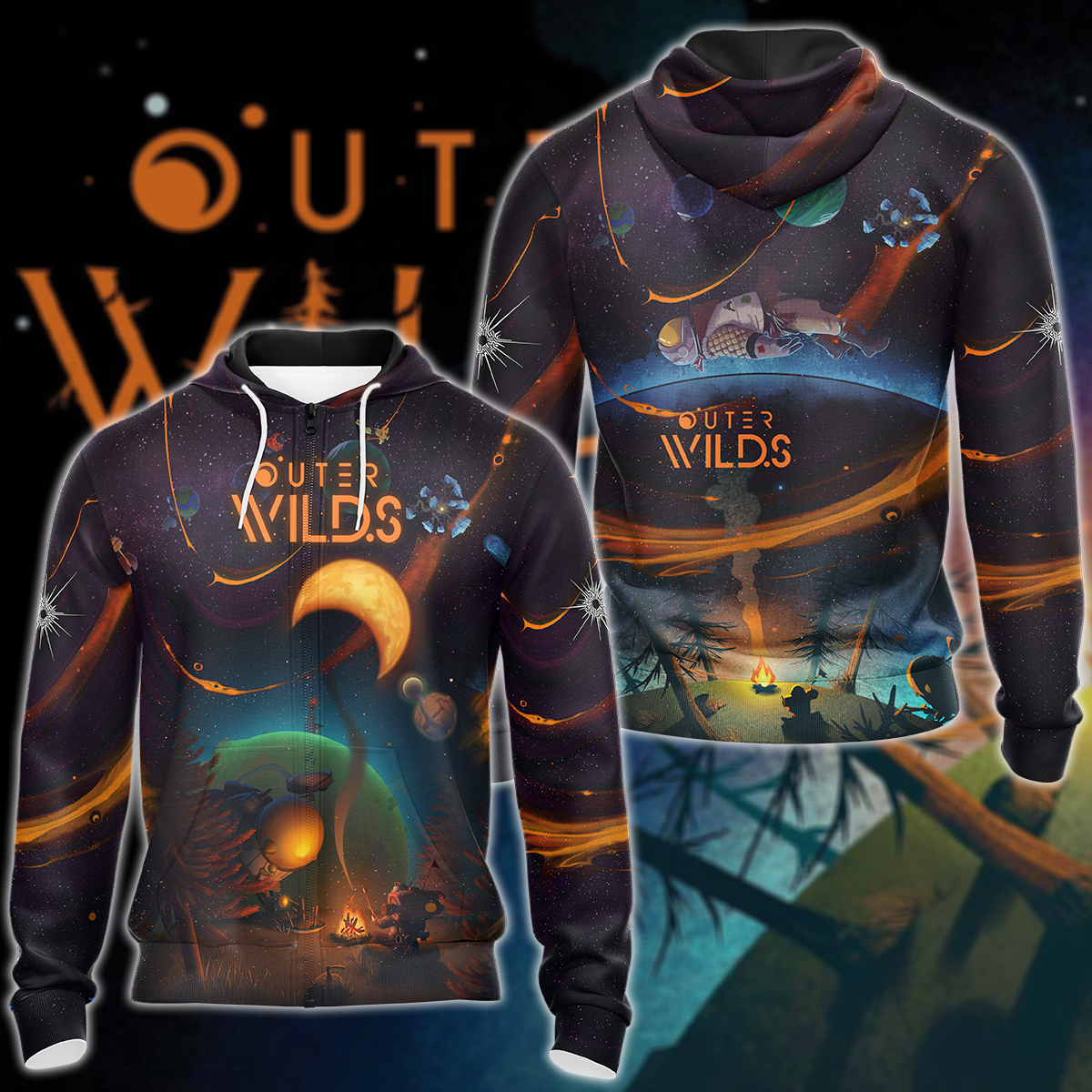 Outer Wilds Video Game 3D All Over Print T-shirt Tank Top Zip Hoodie Pullover Hoodie Hawaiian Shirt Beach Shorts Jogger Zip Hoodie