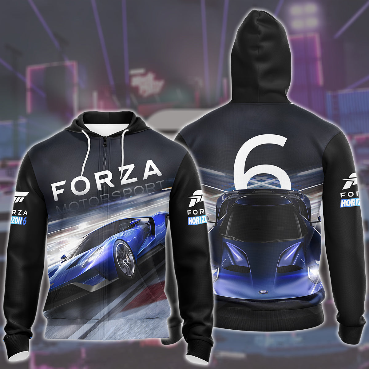 Forza Horizon 6 Video Game All Over Printed T-shirt Tank Top Zip Hoodie Pullover Hoodie Hawaiian Shirt Beach Shorts Joggers