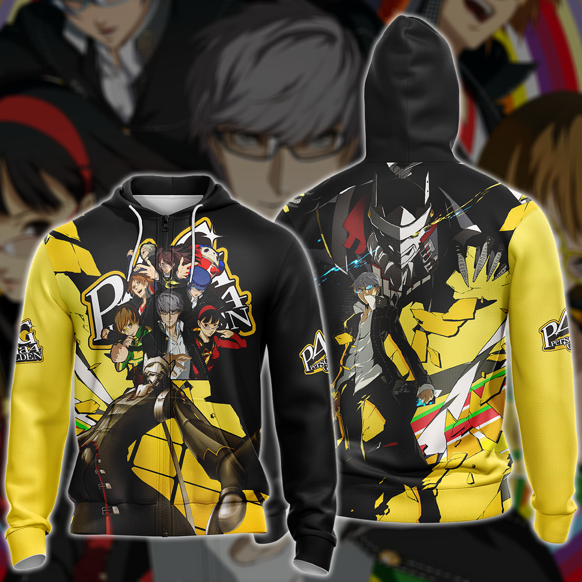 Persona 4 Golden Video Game 3D All Over Printed T-shirt Tank Top Zip Hoodie Pullover Hoodie Hawaiian Shirt Beach Shorts Jogger Zip Hoodie