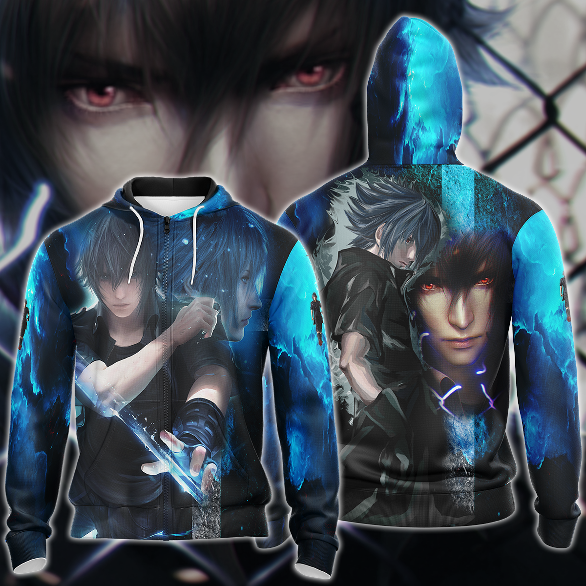 Final Fantasy XV Noctis Lucis Video Game 3D All Over Print T-shirt Tank Top Zip Hoodie Pullover Hoodie Hawaiian Shirt Beach Shorts Jogger Zip Hoodie