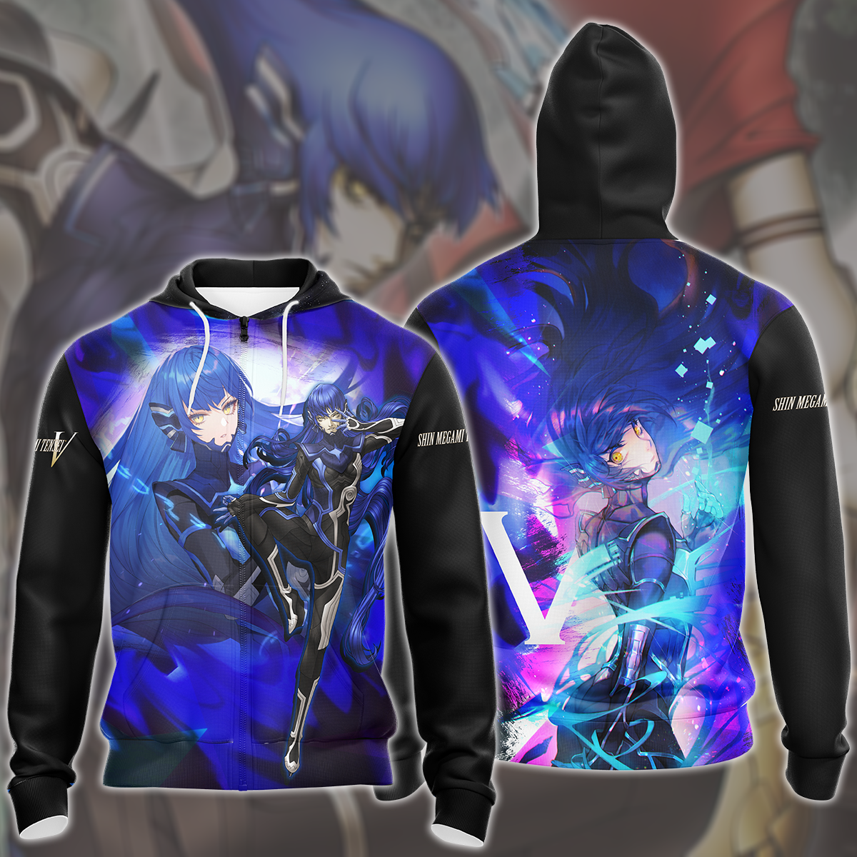 Shin Megami Tensei V Video Game All Over Printed T-shirt Tank Top Zip Hoodie Pullover Hoodie Hawaiian Shirt Beach Shorts Joggers Zip Hoodie