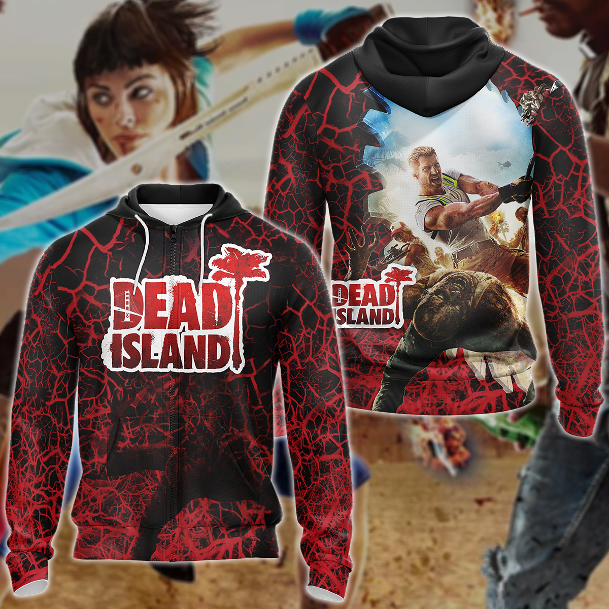 Dead Island Video Game 3D All Over Print T-shirt Tank Top Zip Hoodie Pullover Hoodie Hawaiian Shirt Beach Shorts Jogger Zip Hoodie
