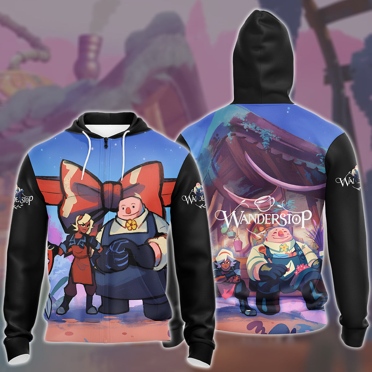 Wanderstop Video Game All Over Printed T-shirt Tank Top Zip Hoodie Pullover Hoodie Hawaiian Shirt Beach Shorts Joggers Zip Hoodie