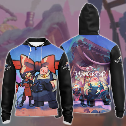 Wanderstop Video Game All Over Printed T-shirt Tank Top Zip Hoodie Pullover Hoodie Hawaiian Shirt Beach Shorts Joggers Zip Hoodie