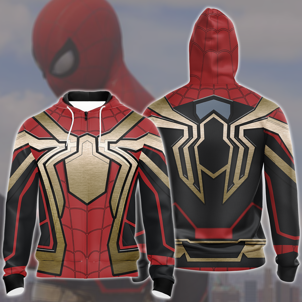 Spider-Man 2 Peter Parker Hybrid Suit (Spider-Man: No Way Home) Cosplay Video Game All Over Printed T-shirt Tank Top Zip Hoodie Pullover Hoodie Hawaiian Shirt Beach Shorts Joggers Zip Hoodie