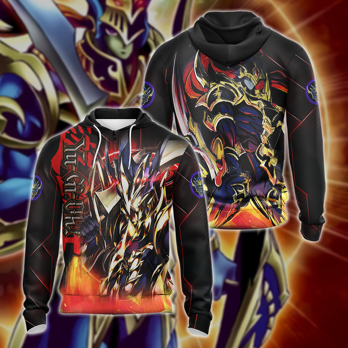 Yu-gi-oh! Black Luster Soldier 3D All Over Print T-shirt Tank Top Zip Hoodie Pullover Hoodie Hawaiian Shirt Beach Shorts Jogger Zip Hoodie