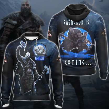 God Of War Ragnarok Video Game 3D All Over Printed T-shirt Tank Top Zip Hoodie Pullover Hoodie Hawaiian Shirt Beach Shorts Jogger Zip Hoodie