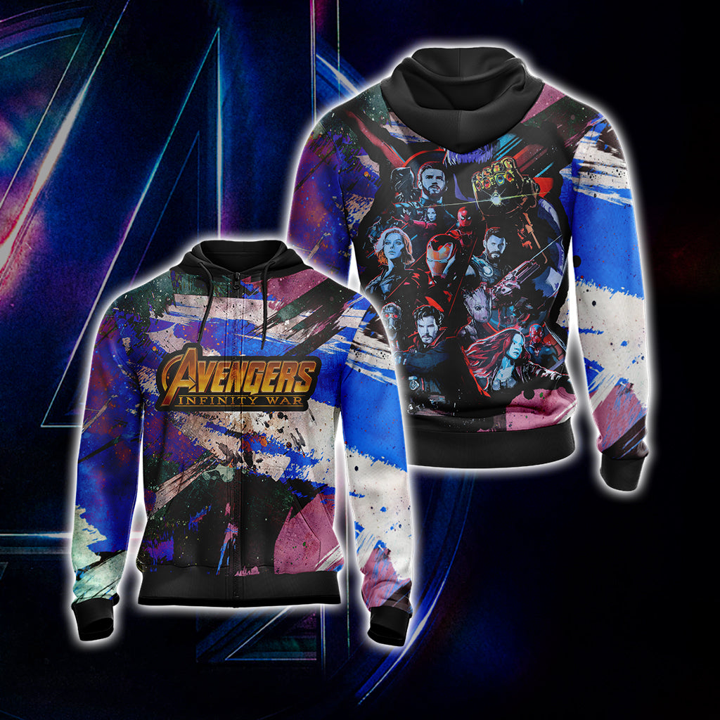 Infinity War Unisex 3D T-shirt Zip Hoodie