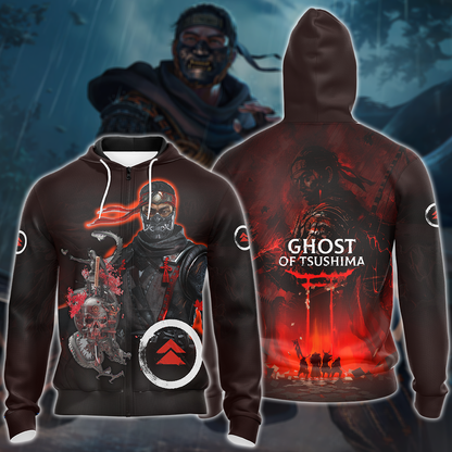 Ghost of Tsushima Video Game 3D All Over Print T-shirt Tank Top Zip Hoodie Pullover Hoodie Hawaiian Shirt Beach Shorts Jogger Zip Hoodie