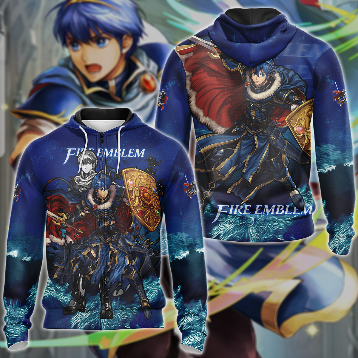 Fire Emblem Marth Video Game 3D All Over Print T-shirt Tank Top Zip Hoodie Pullover Hoodie Hawaiian Shirt Beach Shorts Jogger Zip Hoodie