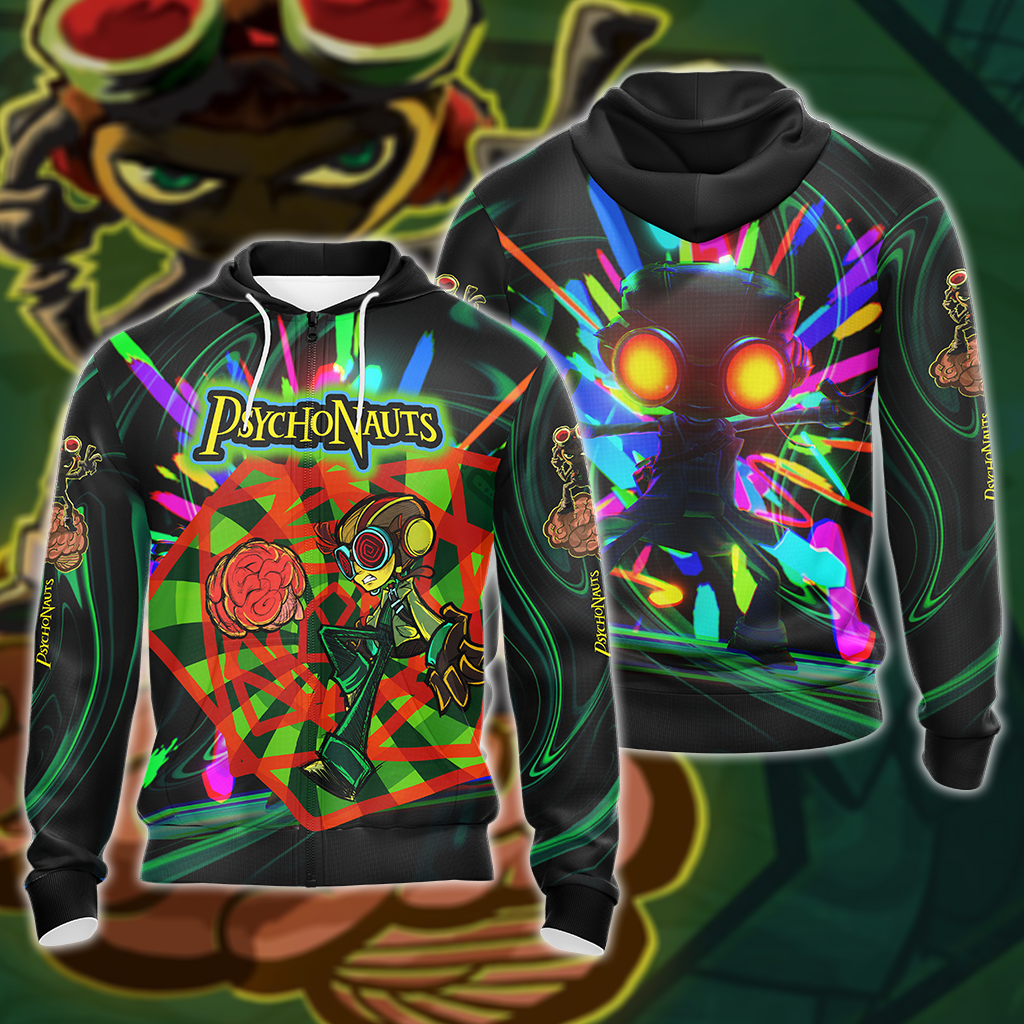 Psychonauts 2 3D All Over Print T-shirt Tank Top Zip Hoodie Pullover Hoodie Hawaiian Shirt Beach Shorts Jogger Zip Hoodie