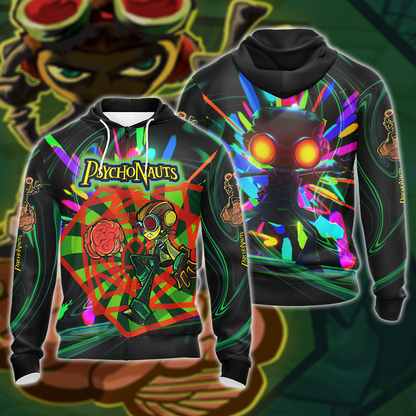 Psychonauts 2 3D All Over Print T-shirt Tank Top Zip Hoodie Pullover Hoodie Hawaiian Shirt Beach Shorts Jogger Zip Hoodie