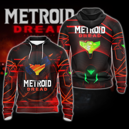 Metroid Dread All Over Print T-shirt Tank Top Zip Hoodie Pullover Hoodie Hawaiian Shirt Beach Shorts Jogger Zip Hoodie