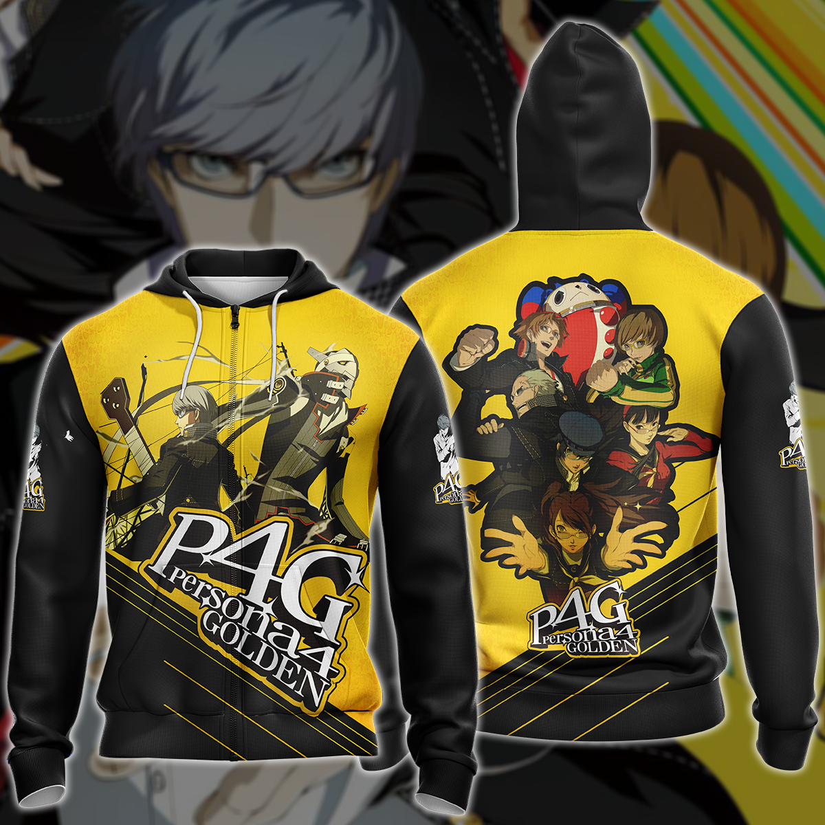 Persona 4 Golden Video Game 3D All Over Printed T-shirt Tank Top Zip Hoodie Pullover Hoodie Hawaiian Shirt Beach Shorts Jogger Zip Hoodie