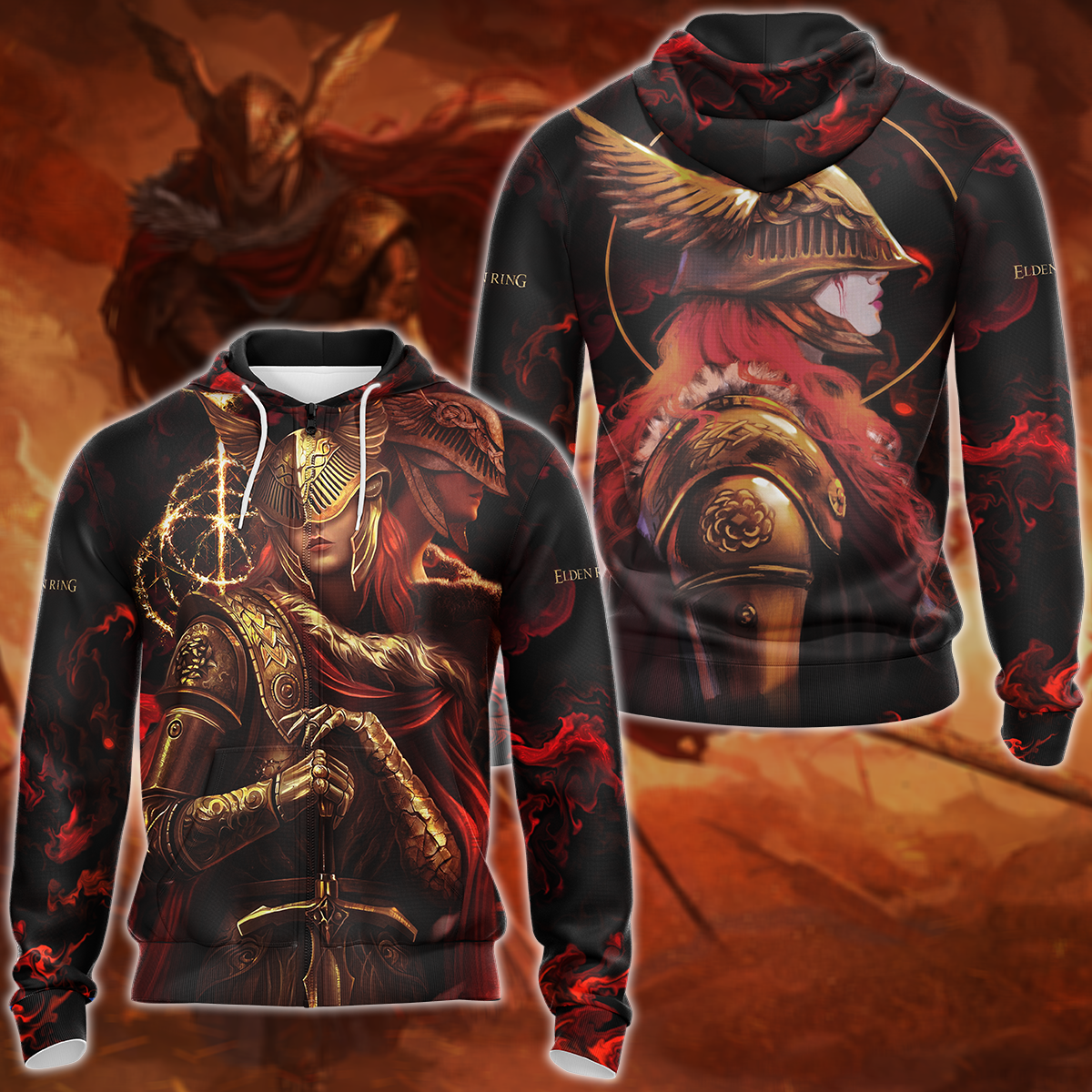 Elden Ring Malenia Blade of Miquella Video Game 3D All Over Print T-shirt Tank Top Zip Hoodie Pullover Hoodie Hawaiian Shirt Beach Shorts Jogger Zip Hoodie