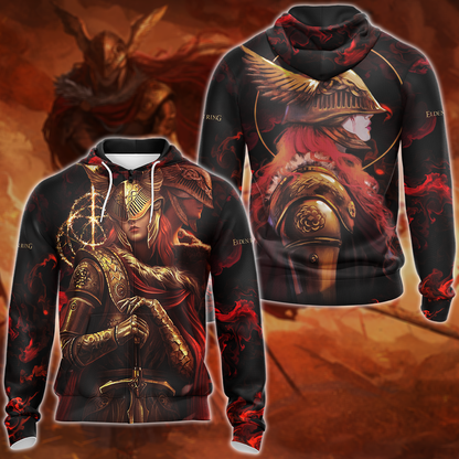 Elden Ring Malenia Blade of Miquella Video Game 3D All Over Print T-shirt Tank Top Zip Hoodie Pullover Hoodie Hawaiian Shirt Beach Shorts Jogger Zip Hoodie