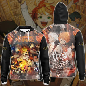 The Promised Neverland Anime All-Over T-shirt Hoodie Tank Top Hawaiian Shirt Beach Shorts Joggers Zip Hoodie S 