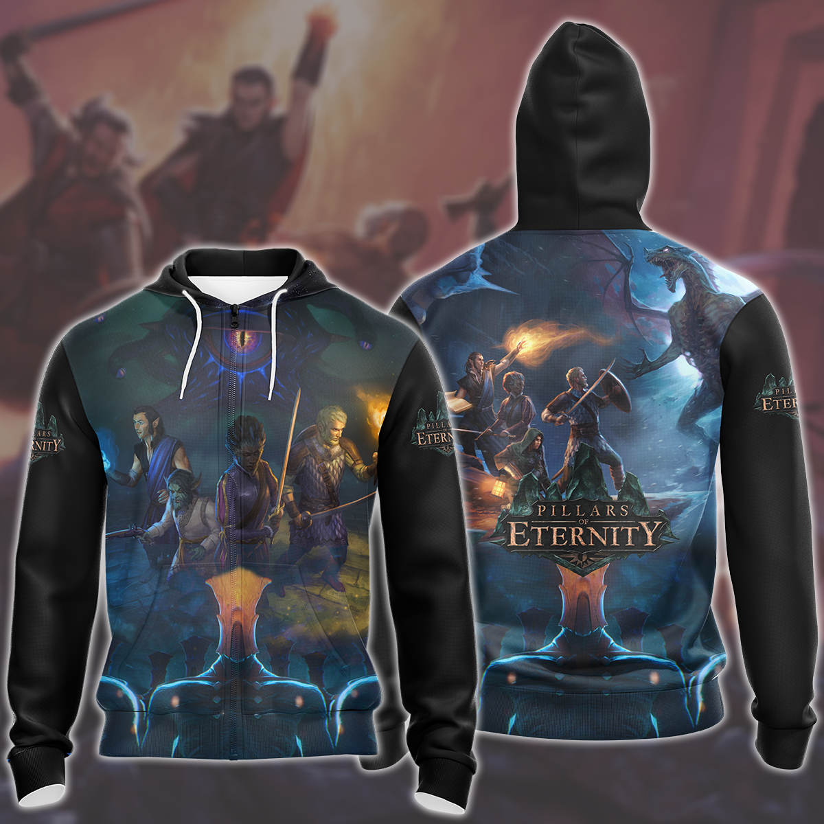 Pillars of Eternity Video Game All Over Printed T-shirt Tank Top Zip Hoodie Pullover Hoodie Hawaiian Shirt Beach Shorts Joggers Zip Hoodie