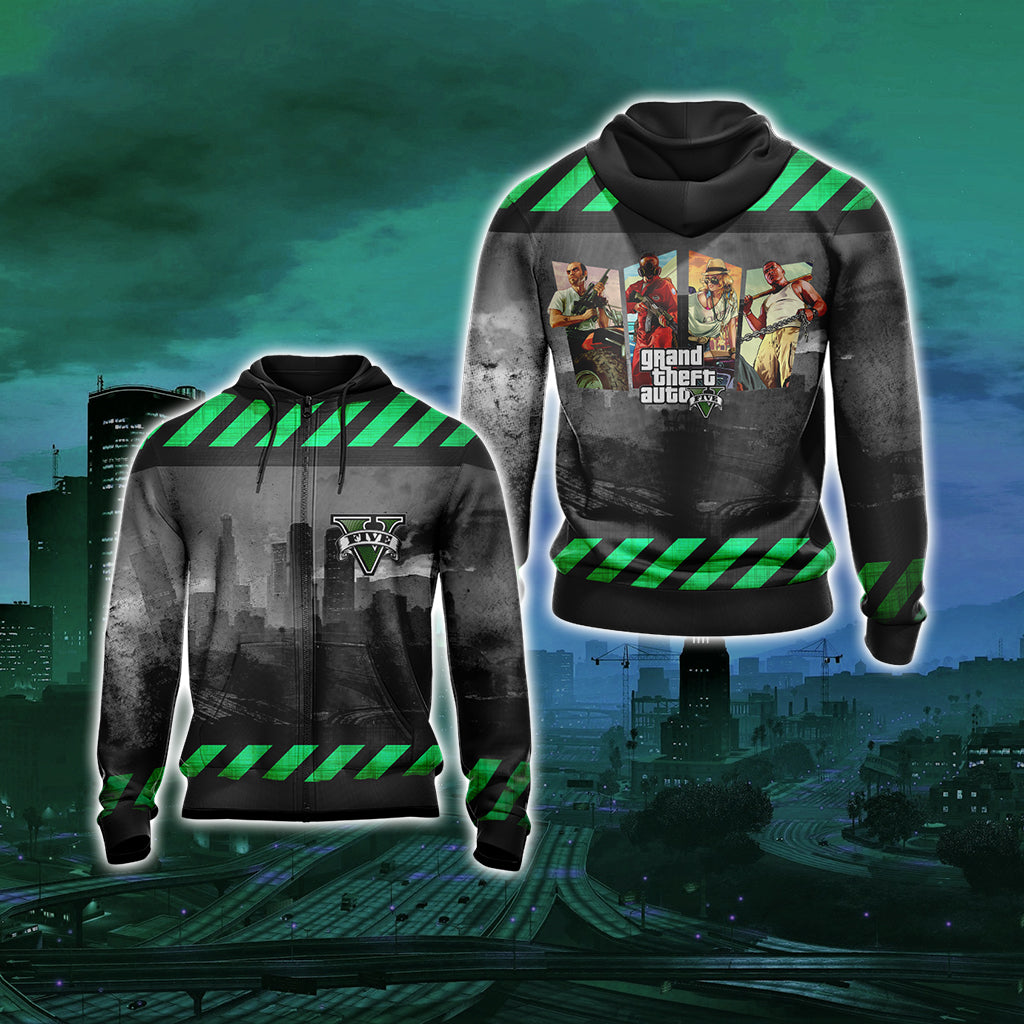Grand Theft Auto V New Style Unisex 3D T-shirt Zip Hoodie