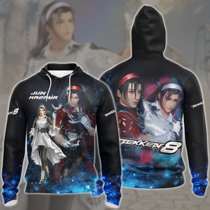 Tekken 8 Jun Kazama Video Game All Over Printed T-shirt Tank Top Zip Hoodie Pullover Hoodie Hawaiian Shirt Beach Shorts Joggers Zip Hoodie S 