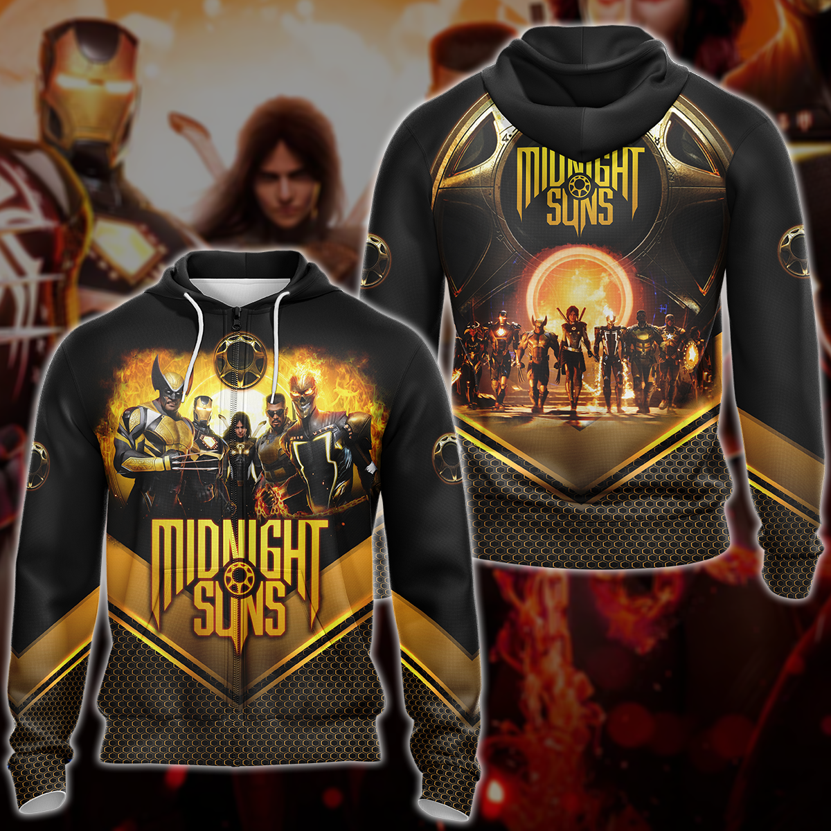 Midnight Suns Video Game 3D All Over Printed T-shirt Tank Top Zip Hoodie Pullover Hoodie Hawaiian Shirt Beach Shorts Jogger Zip Hoodie