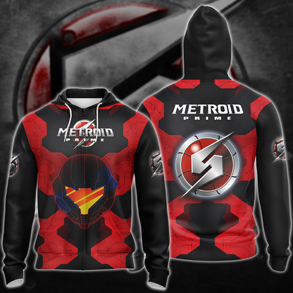 Metroid Prime Remastered Video Game 3D All Over Printed T-shirt Tank Top Zip Hoodie Pullover Hoodie Hawaiian Shirt Beach Shorts Jogger Zip Hoodie