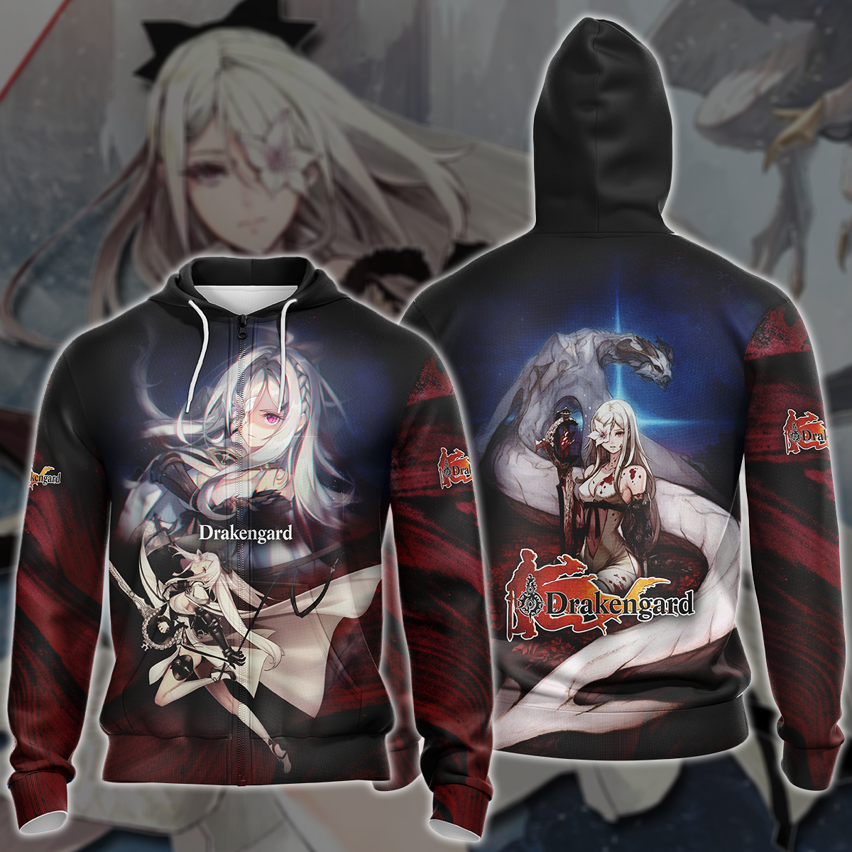 Drakengard Zero Video Game 3D All Over Printed T-shirt Tank Top Zip Hoodie Pullover Hoodie Hawaiian Shirt Beach Shorts Jogger Zip Hoodie