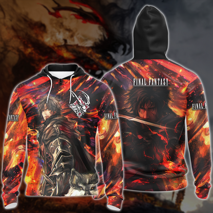 Final Fantasy XVI Video Game 3D All Over Printed T-shirt Tank Top Zip Hoodie Pullover Hoodie Hawaiian Shirt Beach Shorts Joggers Zip Hoodie
