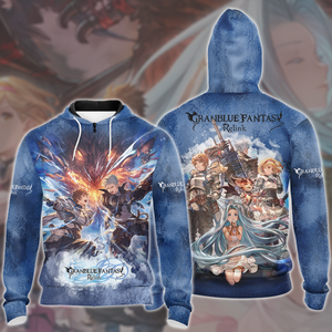 Granblue Fantasy: Relink Video Game All Over Printed T-shirt Tank Top Zip Hoodie Pullover Hoodie Hawaiian Shirt Beach Shorts Joggers Zip Hoodie S 