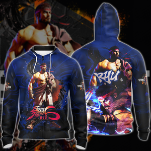 Street Fighter 6 Ryu Video Game 3D All Over Printed T-shirt Tank Top Zip Hoodie Pullover Hoodie Hawaiian Shirt Beach Shorts Jogger Zip Hoodie S 