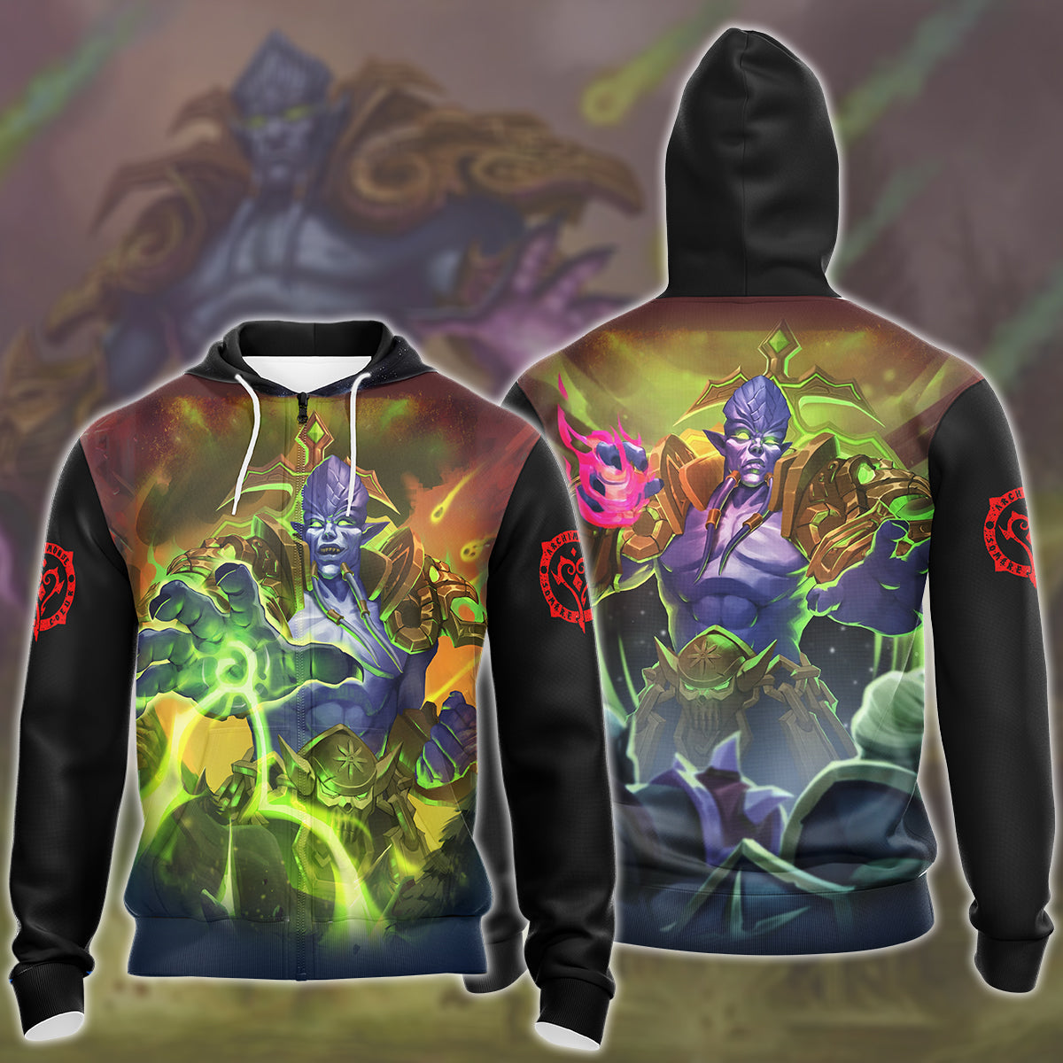 World Of Warcraft Archimonde Video Game All Over Printed T-shirt Tank Top Zip Hoodie Pullover Hoodie Hawaiian Shirt Beach Shorts Joggers Zip Hoodie