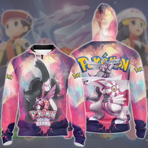 Pokemon Shining Pearl Video Game All Over Printed T-shirt Tank Top Zip Hoodie Pullover Hoodie Hawaiian Shirt Beach Shorts Joggers Zip Hoodie S 