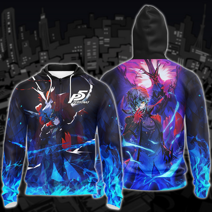 Persona 5 Video Game 3D All Over Printed T-shirt Tank Top Zip Hoodie Pullover Hoodie Hawaiian Shirt Beach Shorts Joggers Zip Hoodie