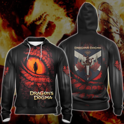 Dragon's Dogma Video Game 3D All Over Printed T-shirt Tank Top Zip Hoodie Pullover Hoodie Hawaiian Shirt Beach Shorts Jogger Zip Hoodie